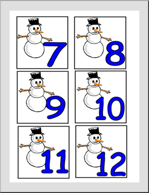 Calendar Set:  Snowman Theme