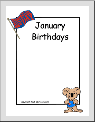 Border Paper: January Birthdays