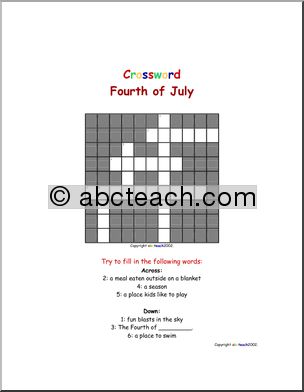 Crossword: Fourth of July