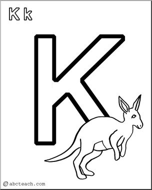 Coloring Page: Alphabet- K