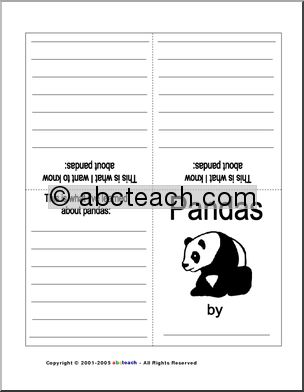 KWL: Pandas (booklet, b/w)
