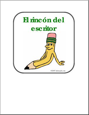 Spanish: Poster – “El RincÃ›n del Escritor” (elmentaria)