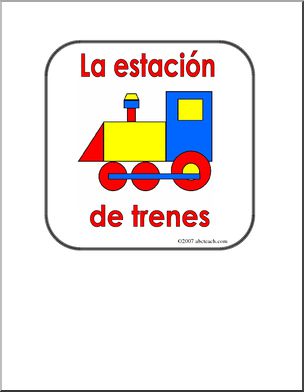 Spanish: Poster –  “EstaciÃ›n de trenes” (elementaria)
