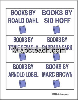 Labels: Book – by Author (set 2)