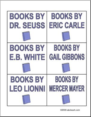 Labels: Book – by Author (set 1)