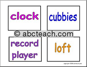 Labels: Classroom Items (set 12)