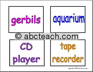 Labels: Classroom Items (set 13)