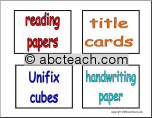 Labels: Classroom Items (set 15)
