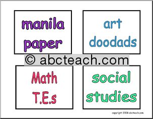 Labels: Classroom Items (set 16)