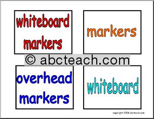 Labels: Classroom Items (set  9)
