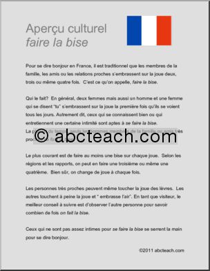 French: Culture: Faire la biseÃ³lecture en franÃais