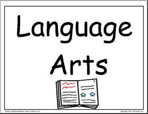 Large Sign: Language Arts