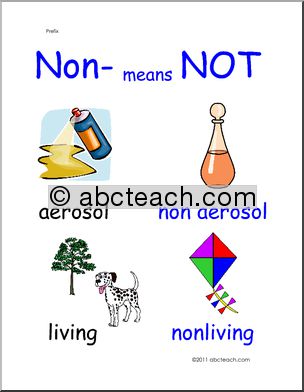 Poster: Prefix Non 2 (color) (primary/elem)