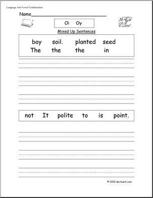 Phonics: Vowel Combinations oi-oy Activities (primary) | Abcteach