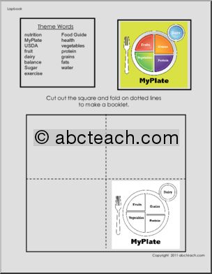 Lapbook: Nutrition; MyPlate (color) (primary)