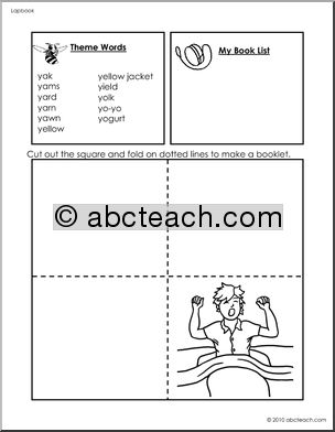 Lapbook: Alphabet Letter Y (pre-k/primary)