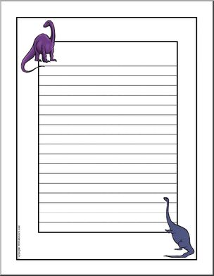 Writing Paper: Dinosaur (elementary)