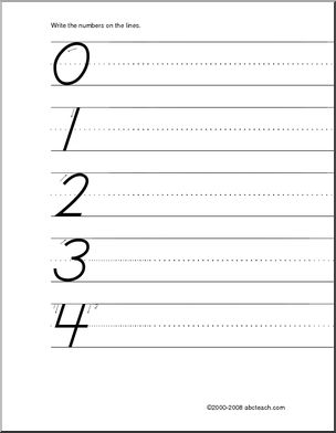Handwriting Practice: Numbers 0-9 (DN-Style Font)