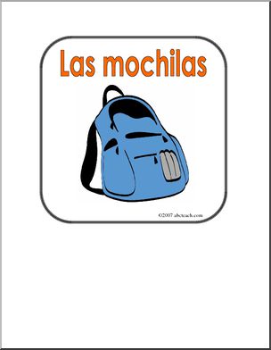 Spanish: Poster – “Las Mochilas” (elementaria)