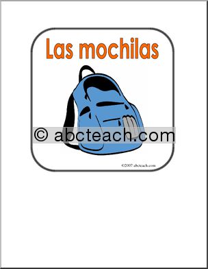Spanish: Poster – “Las Mochilas” (elementaria)
