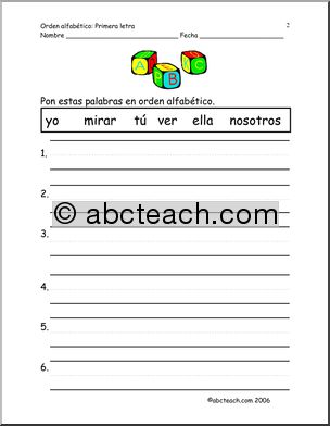 Spanish: OrtografÃŒa – Primera letra  1 (elementaria)