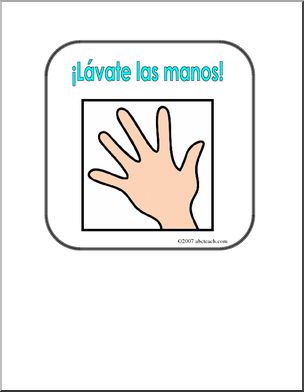 Spanish: Poster – “LÂ·vate las manos” (elementaria)