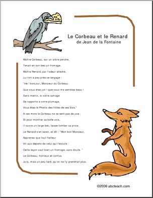 French: Le corbeau et le renard