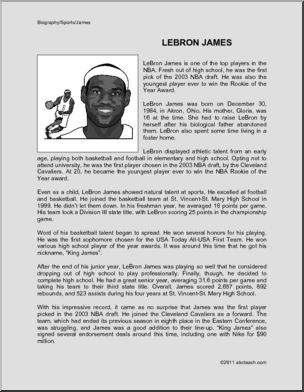 Biography: LeBron James (upper elem/middle)
