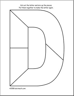 Shape Puzzle: The Letter D