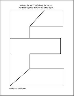 Shape Puzzle: The Letter E
