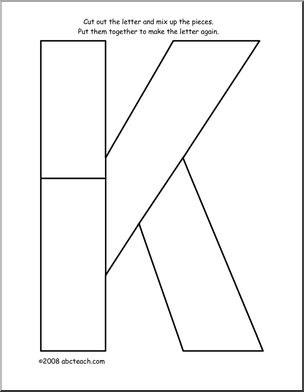 Shape Puzzle: The Letter K