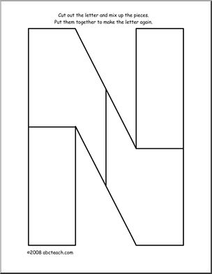 Shape Puzzle: The Letter N