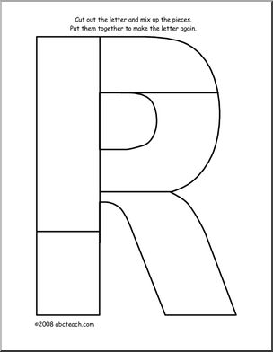 Shape Puzzle: The Letter R