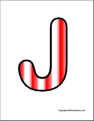Alphabet  Letter Patterns:  Candy Cane H – N