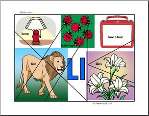 Letter Puzzle: Letter L (color)