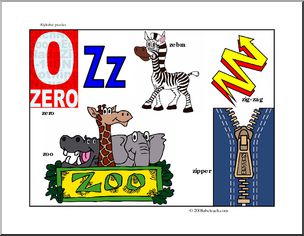 Letter Puzzle: Letter Z – guide (color)