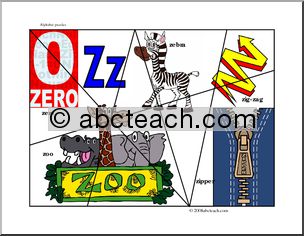 Letter Puzzle: Letter Z (color)