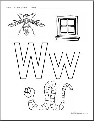 Beginning Sounds Poster: Letter W