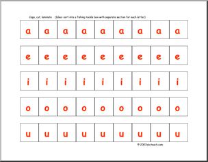 abcteach Early Reader Word Walls: Colored Letters