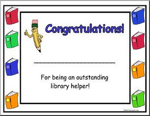 Certificate:  Library Helper