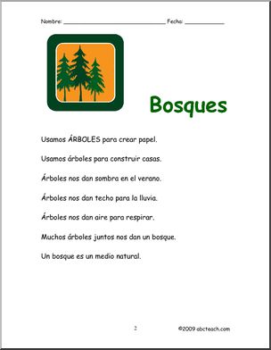 Spanish: Libro Infomativo sobre los Medios Naturales (elementaria/secundaria)