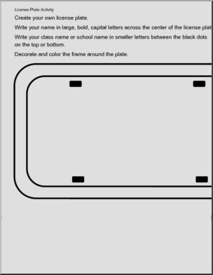 Bulletin Board: Race Car/Winner’s Circle License Plate Art
