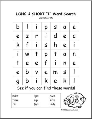 Long and Short I Vowel Sounds I abcteach.com