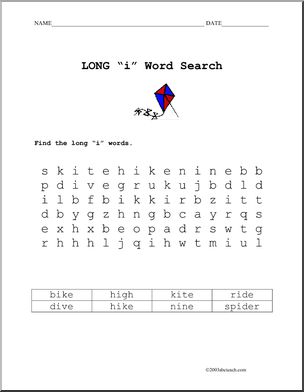 Word Search: Long “i”