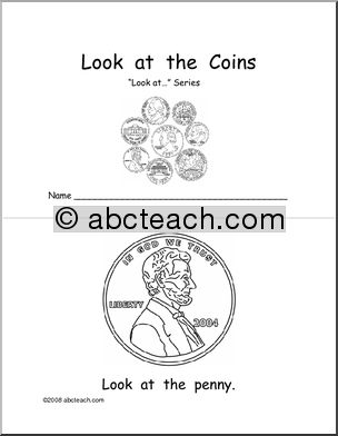 Look at the Coins (b/w) Early Reader