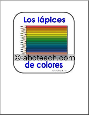 Spanish: Poster – “LÂ·pices de Colores” (elementaria)