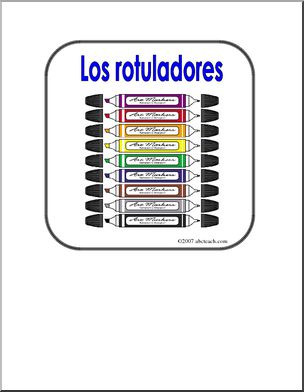 Spanish: Poster – “Los marcadores” (elementaria)