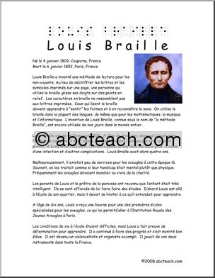French: Culture, ComprÃˆhension de lecture– Louis Braille