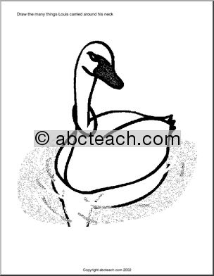 Louis (swan) Coloring Page
