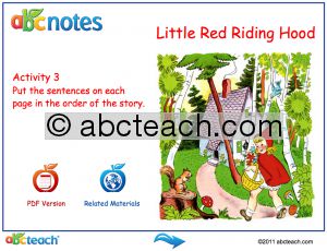 Interactive: Notebook: ESL: Little Red Riding Hood–Activity 3